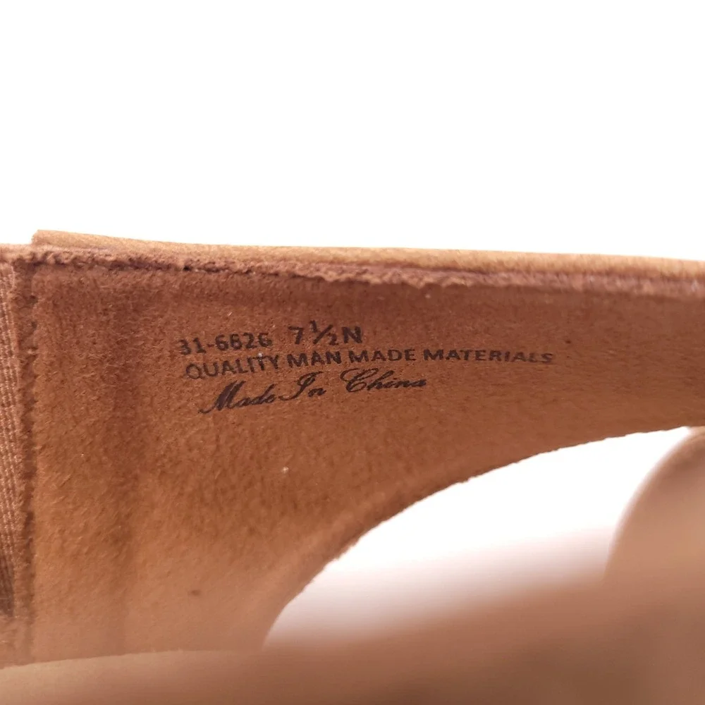 Easy Street Comfort Wave Claudia Slingback Sandals Tan Womens 7.5 N‎ Slip On